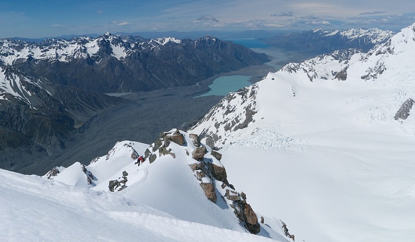 View of the Grand Plateau from near the summit of Mt Dixon