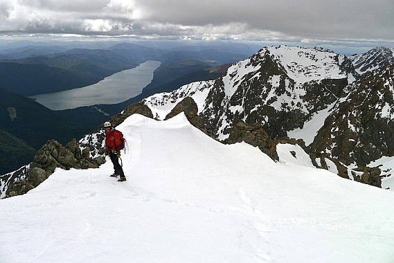 Paul high on the south west ridge of Mt Hopeless