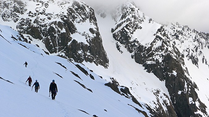 Mt Hopeless couloir and TTC climbers