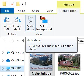 Picture Tools menu