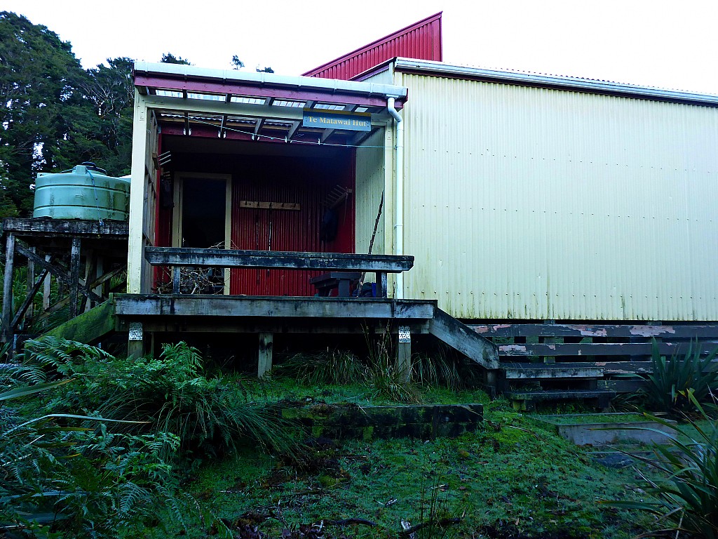 click on the photo to download the original image

Te Matawai Hut entrance early morning