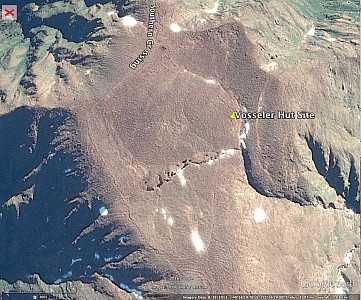 Site of Vossler Hut looking North