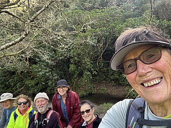 The team on Sea to Newlands tramp 10th Sept  2025
Photo:&nbsp;Penny Salmond
Photo:&nbsp;'2025 Sep 10 13:57'
Original size:&nbsp;4,032 x 3,024; 3,816 kB
Filename:&nbsp;'Penny Salmond - The team on Sea to Newlands tramp 10th Sept 2025'