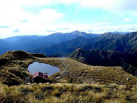 New Mangahuka Hut from the top of Mangahuka
